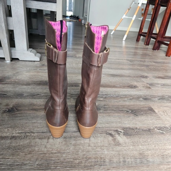 CROCS Chocolate Heeled Boots - Picture 6 of 7